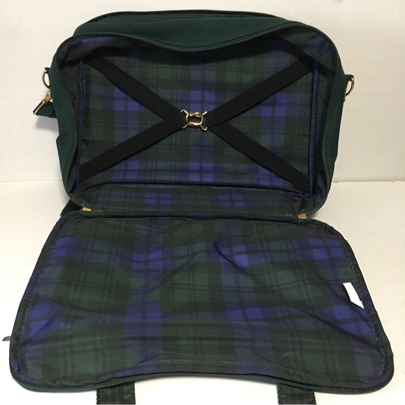 Perry Ellis Portfolio Commuter Briefcase Satchel Suitcase green Like New - Picture 4 of 16